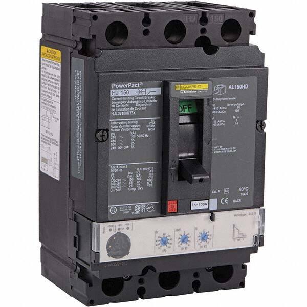 100 Amp, 600 VAC, 3 Pole, Panel Mount Molded Case Circuit Breaker MPN:HJL36100U33X