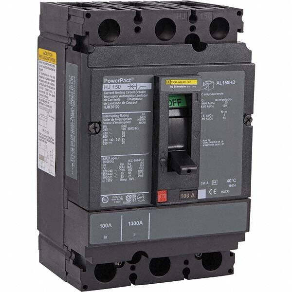 100 Amp, 600 VAC, 3 Pole, Unit Mount Molded Case Circuit Breaker MPN:HJM36100