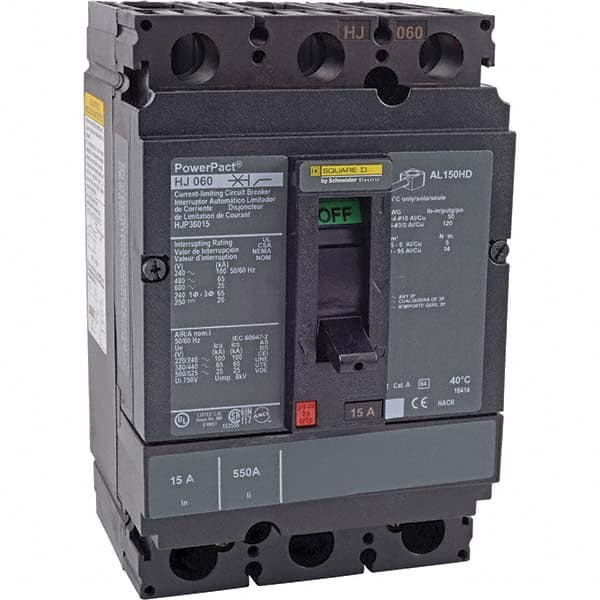 40 Amp, 600 VAC, 3 Pole, Unit Mount Molded Case Circuit Breaker MPN:HJP36040