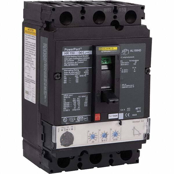 100 Amp, 600 VAC, 3 Pole, Panel Mount Molded Case Circuit Breaker MPN:HRL36100U31X