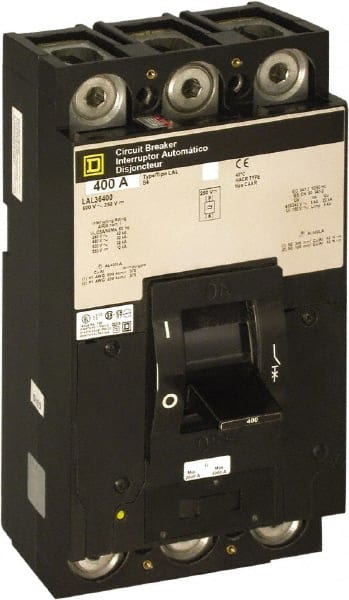 400 Amp, 600 VAC, 3 Pole, Panel Mount Molded Case Circuit Breaker MPN:LAL36400MB