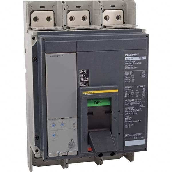 1200 Amp, 600 V, 3 Pole, Panel Mount Molded Case Circuit Breaker MPN:PGF36120CU31A