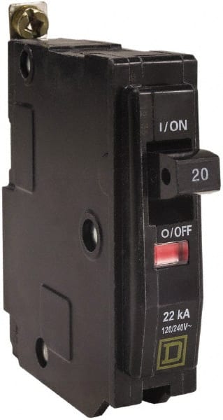 Circuit Breakers, Circuit Breaker Type: Miniature Circuit Breaker , Tripping Mechanism: Thermal-Magnetic , Terminal Connection Type: Pressure Plate  MPN:QOB140VH