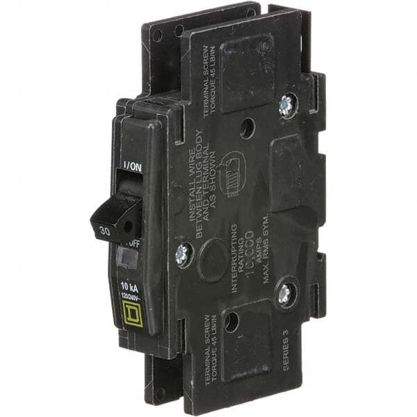 30 Amp, 240 VAC, 1 Pole, Panel Mount Miniature Circuit Breaker MPN:QOU130