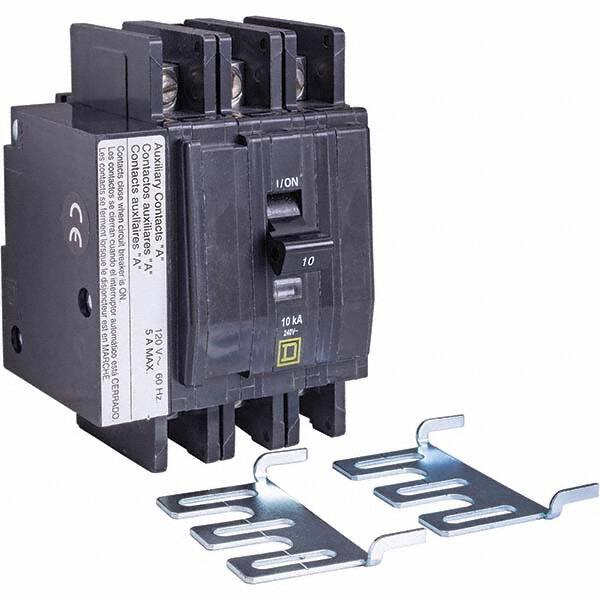 10 Amp, 240 VAC, 3 Pole, Panel Mount Miniature Circuit Breaker MPN:QOU3101200