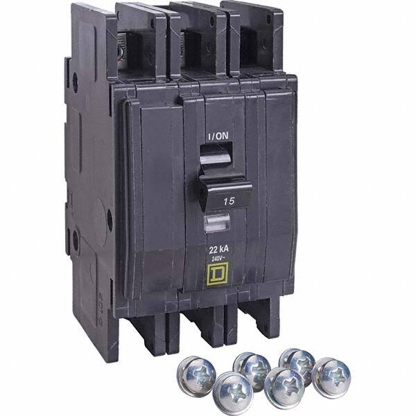 15 Amp, 240 VAC, 3 Pole, Panel Mount Miniature Circuit Breaker MPN:QOU315VH5283