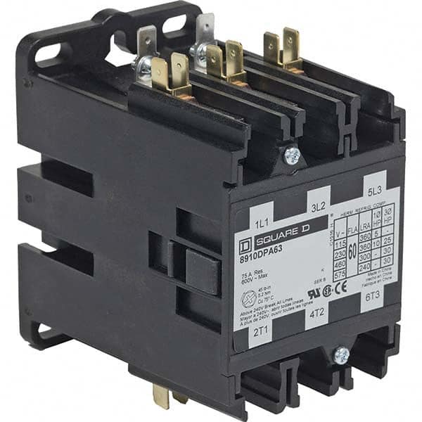 3 Pole, 60 Amp Inductive Load, Definite Purpose Contactor MPN:8910DPA63V49