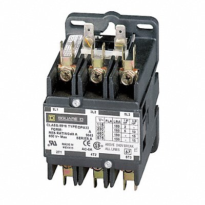 H2643 Dfinit Prpose Cntactr 480VAC 50A 3P Open MPN:8910DPA53V06