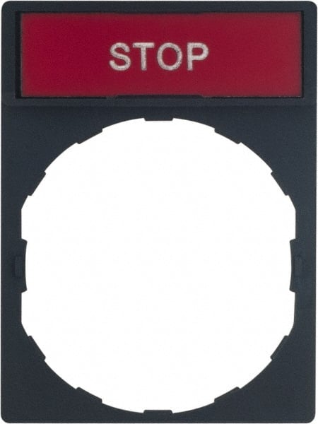 Rectangular, Legend Plate - Stop MPN:ZBY2304