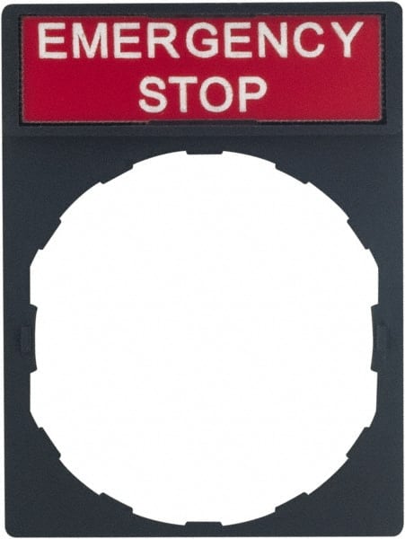 Rectangular, Legend Plate - Emergency Stop MPN:ZBY2330