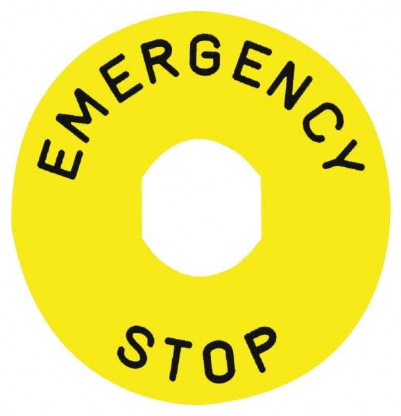 Round, Legend Plate - Emergency Stop MPN:ZBY8330