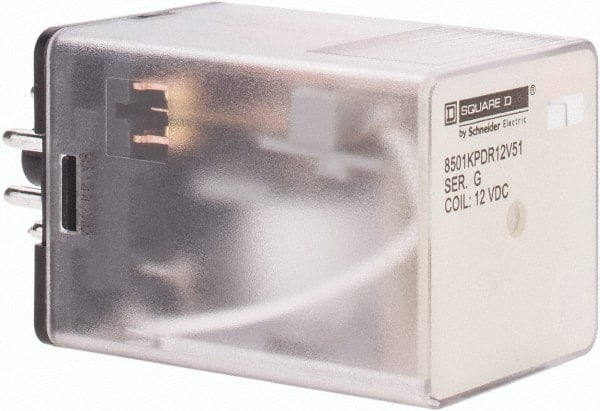 8 Pins, 1 hp at 277 Volt & 1/3 hp at 120 Volt, 3 VA Power Rating, Octal Electromechanical Plug-in General Purpose Relay MPN:8501KPDR12V51