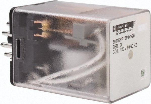 11 Pins, 1 hp at 277 Volt & 1/3 hp at 120 Volt, 3 VA Power Rating, Octal Electromechanical Plug-in General Purpose Relay MPN:8501KPR13P14V20