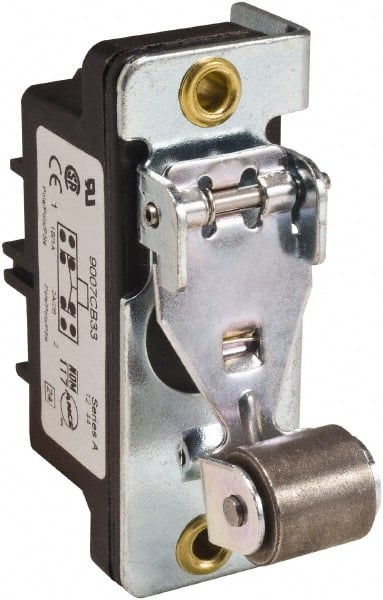 General Purpose Limit Switch: DPDT, 2NC/2NO, Roller Plunger, Side MPN:9007CB33