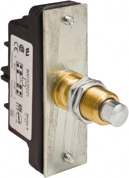 General Purpose Limit Switch: DPDT, 2NC/2NO, Plunger, Top MPN:9007CP221