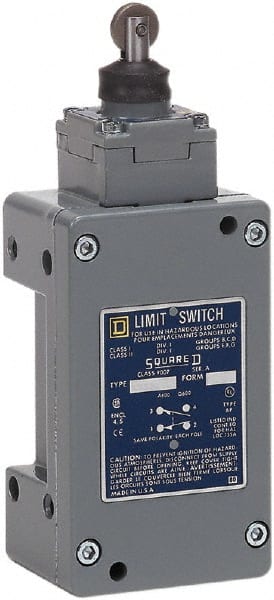 General Purpose Limit Switch: SPDT, NC, Roller Plunger, Side MPN:9007CR53D