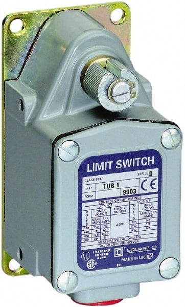 General Purpose Limit Switch: SPDT, NC, Rotary Head, Side MPN:9007TUB12