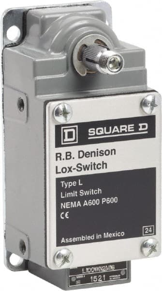 General Purpose Limit Switch: DPST, 2NO, Rotary Spring Return, Side MPN:L100WN2M16