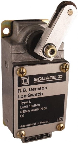 General Purpose Limit Switch: DPDT, NC, Rotary Spring Return, Side MPN:L300WS2M1