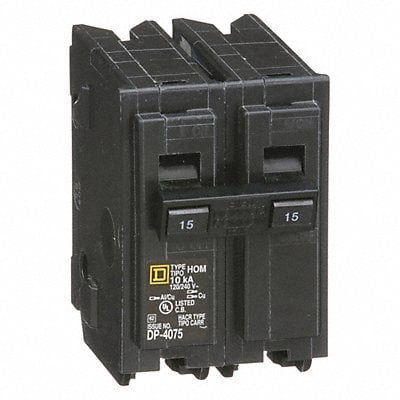 Circuit Breaker 15A Plug In 120/240V 2P MPN:HOM215