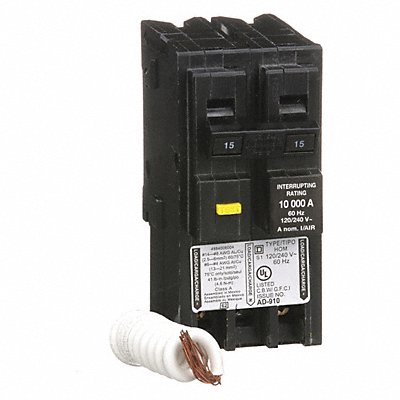 Circuit Breaker 15A Plug In 120/240V 2P MPN:HOM215GFI