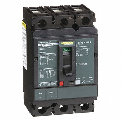 Circuit Breaker 20A 3P 600VAC HD MPN:HDL36020