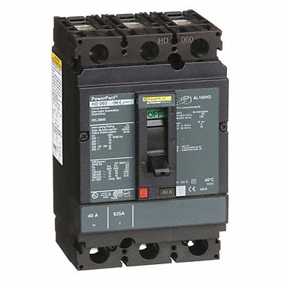 Circuit Breaker 40A 3P 600VAC HD MPN:HDL36040