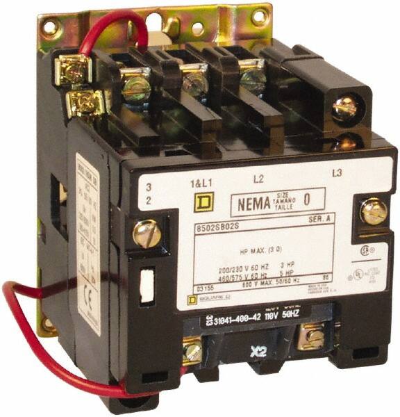 3 Pole, 24 Coil VAC at 60 Hz, 18 Amp NEMA Contactor MPN:8502SBO2V01S