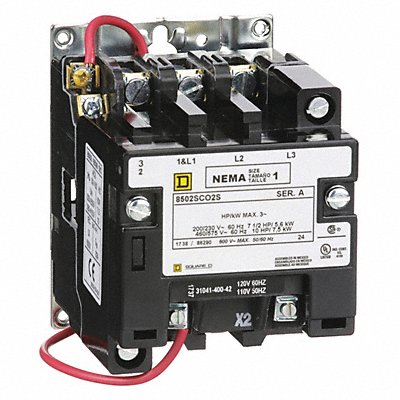 NEMA Magnetic Contactor 27A 120VAC NEMA1 MPN:8502SCO2V02S