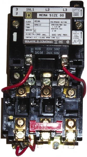 208 Coil VAC at 60 Hz, 9 Amp, Nonreversible Open Enclosure NEMA Motor Starter MPN:8536SAO11V08