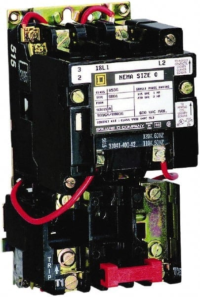 24 Coil VAC at 60 Hz, 18 Amp, Nonreversible Open Enclosure NEMA Motor Starter MPN:8536SBO1V01S