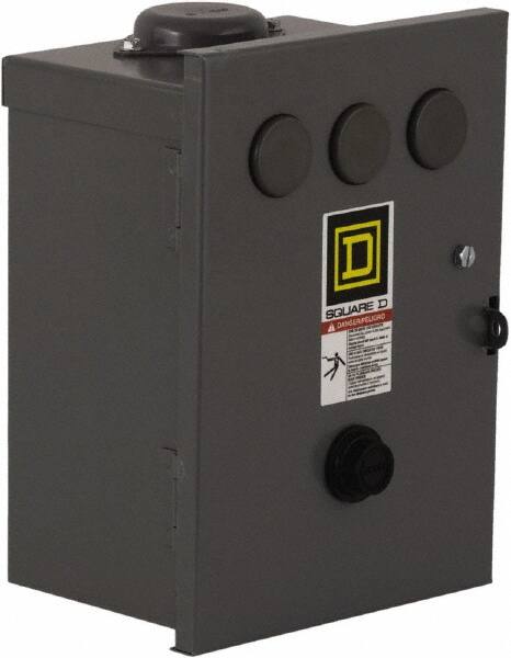 440 Coil VAC at 50 Hz, 480 Coil VAC at 60 Hz, 27 Amp, NEMA Size 1, Nonreversible Enclosed Enclosure NEMA Motor Starter MPN:8536SCH3V06A