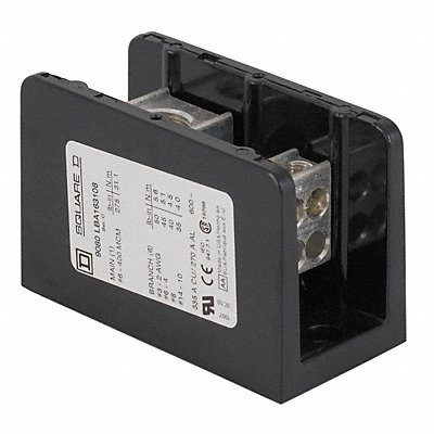 Power Distr Block Al/Cu 600V AC/DC MPN:9080LBA162101