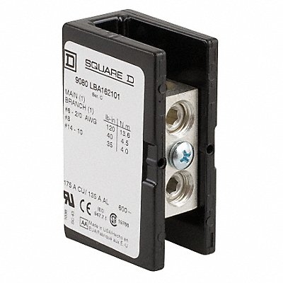 Power Distr Block Al/Cu 600V AC/DC MPN:9080LBA165212