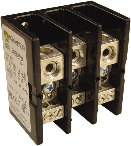 3 Poles, 135 (Aluminium), 175 (Copper) Amp, Phenolic Power Distribution Block MPN:9080LBA362104