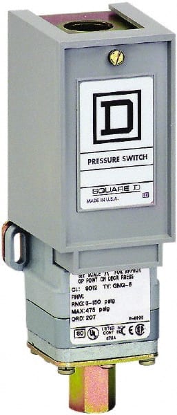 1 NEMA Rated, SPDT, 1.5 to 75 psig, Electromechanical Pressure and Level Switch MPN:9012GNG4