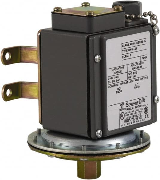 4, 13 and 4X NEMA Rated, DPDT, 0.2 to 10 psi, Vacuum Switch Pressure and Level Switch MPN:9016GAW21F