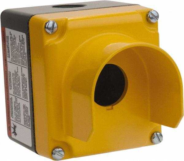 1 Hole, 30mm Hole Diameter, Aluminum Pushbutton Switch Enclosure MPN:9001KYG1Y