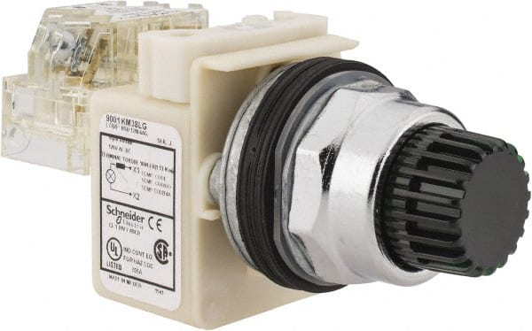 Push-Button Switch: 30 mm Mounting Hole Dia, Momentary (MO) MPN:9001K2L38LGGH13