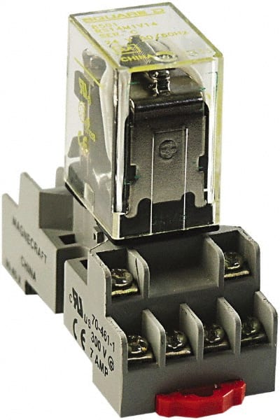 14 Pins, 300 VAC, 10 Amp, Spade Relay Socket MPN:8501NR45