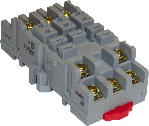 11 Pins, 600 VAC, 15 Amp, Spade Relay Socket MPN:8501NR82