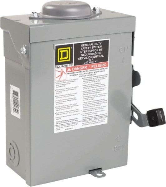 Safety Switch: NEMA 3R, 30 Amp, 240VAC MPN:DU221RBUP