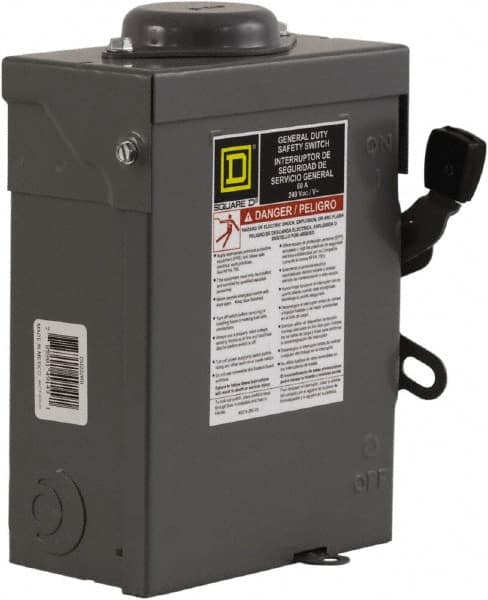 Safety Switch: NEMA 3R, 60 Amp, 240V MPN:DU222RB