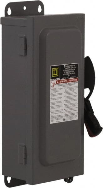 Safety Switch: NEMA 12 & 3R, 30 Amp, 600VAC/VDC, Fused MPN:H3612AWK
