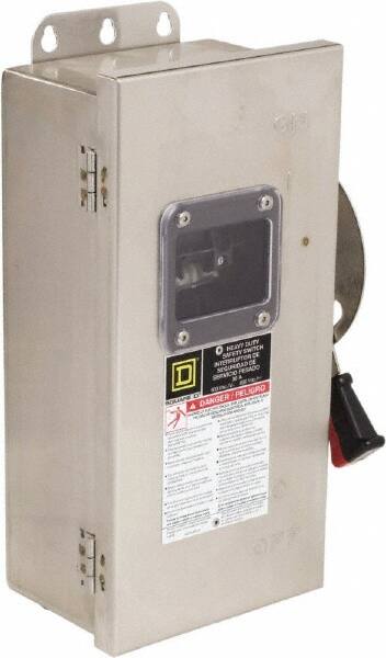 Safety Switch: NEMA 12, 3, 3R, 4 & 4X, 30 Amp, 600VAC/VDC MPN:HU361DSVW