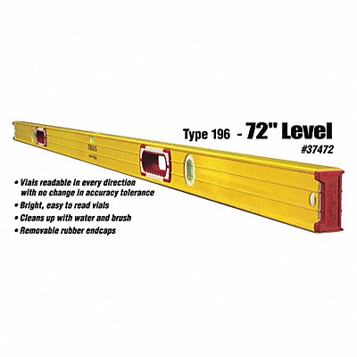 Box Level 72 in.L Yellow MPN:37472