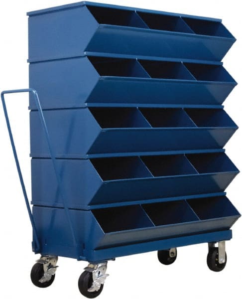 5 Bin, Shelving Unit with Openings & Base MPN:3-415SSMB