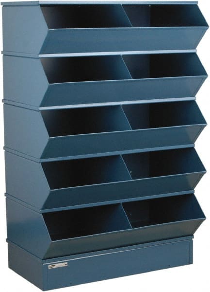 5 Bin, Shelving Unit with Openings & Base MPN:3-510SSB