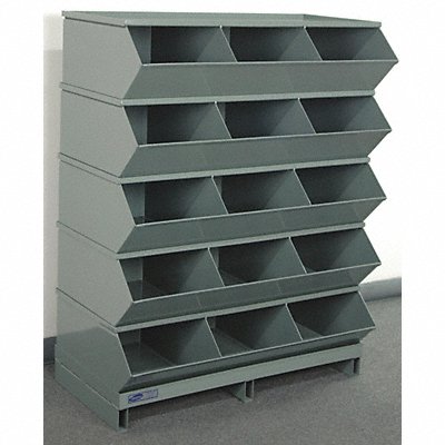 J4637 Sectional Bin Unit 15 Gray 46-7/8 in H MPN:3-415SSPB