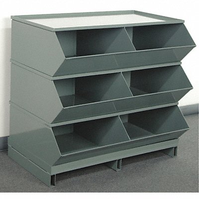 J4639 Sectional Bin Unit 6 Gray 35-1/8 in H MPN:3-56SSPB